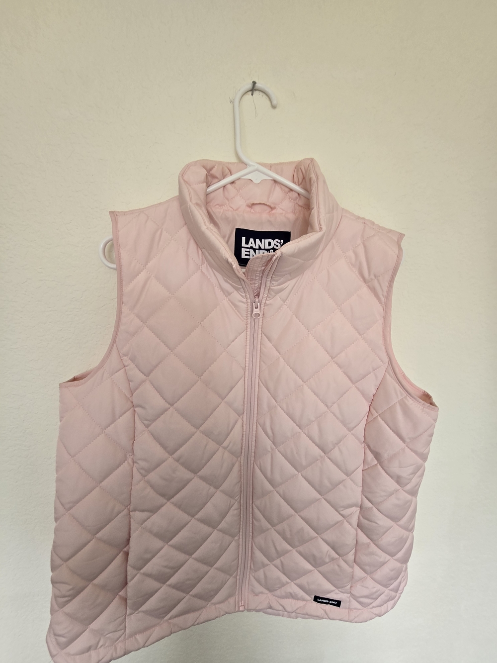 Lands End Pink Vest, New, Size L